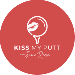 kmp circle red Janie Reese Kiss My Putt Golf